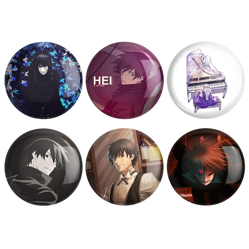 مگنت خندالو طرح انیمه تاریک تر از سیاهی Darker than black کد 1383B مجموعه 6 عددی