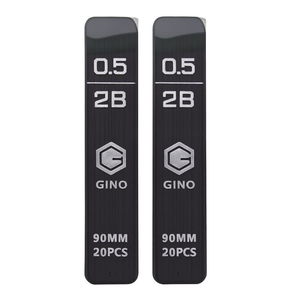 نوک مداد نوکی 0.5 میلی متری جینو مدل 90mm-2B-0.5 بسته دو عددی