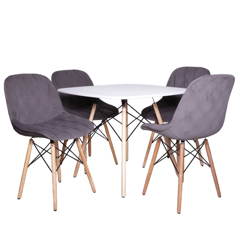 میز و صندلی ناهارخوری چهار نفره مدل مایا لمسه کد MF008