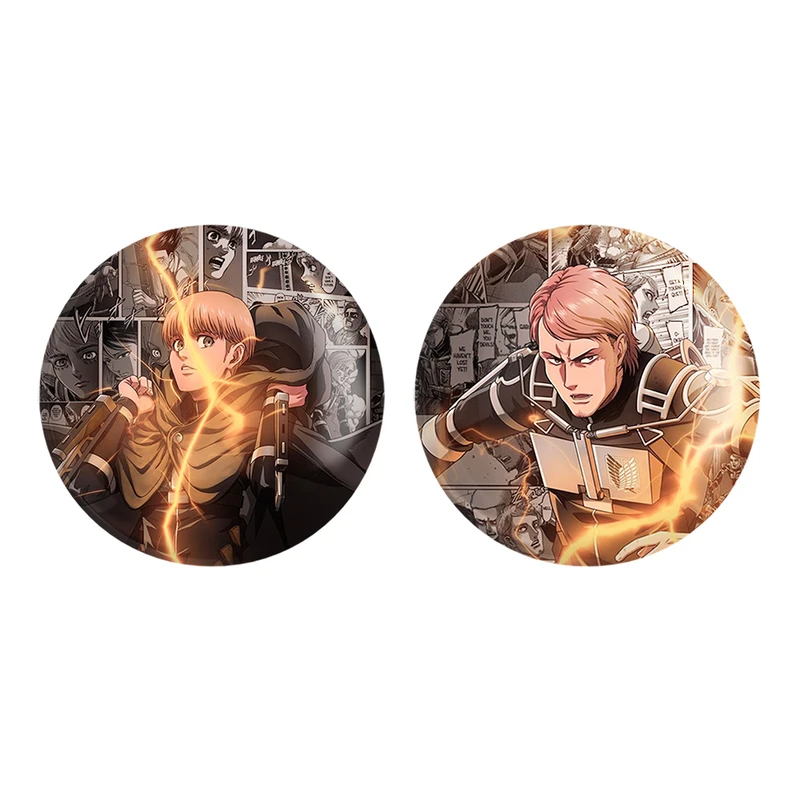 مگنت خندالو طرح آرمین آرلرت و جان کریستاین انیمه اتک آن تایتان کد 1099811000 مجموعه 2 عددی