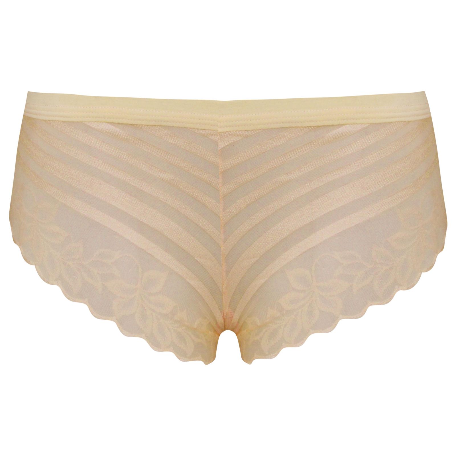 شورت زنانه ماییلدا مدل گیپور گلدار کد 5232 رنگ کرم - - 2