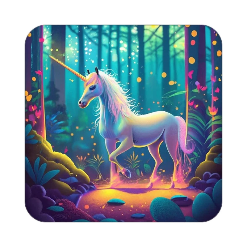 زیر لیوانی کاکتی طرح اسب تک شاخ و یونیکورن مدل mp33378