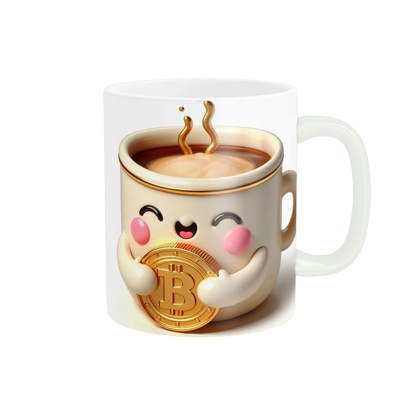 ماگ پاد آفرین طرح فنجون قهوه مدل ترید کد 1734