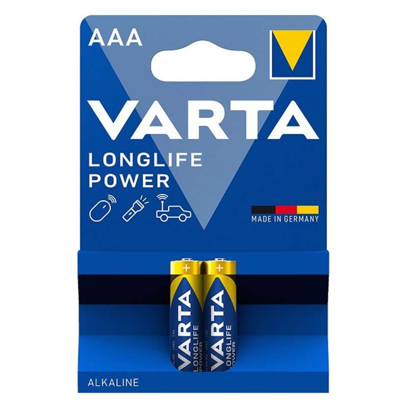باتری نیم قلمی وارتا مدل Longlife Power بسته دو عددی