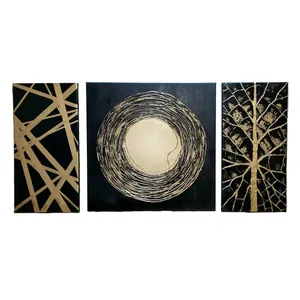 تابلو نقاشی ورق طلا کد 01 مجموعه 3 عددی