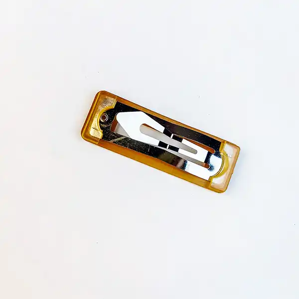 کلیپس مو زنانه مدل تق تقی مستطیلی مات رنگی کد 4014 بسته 10 عددی