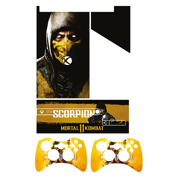 برچسب ایکس باکس 360 سوپر اسلیم توییجین وموییجین مدل Mortal Kombat 01 مجموعه 5 عددی
