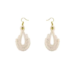 گوشواره دست دوز زنانه مدل قلاب بافی کد Gosh - 006