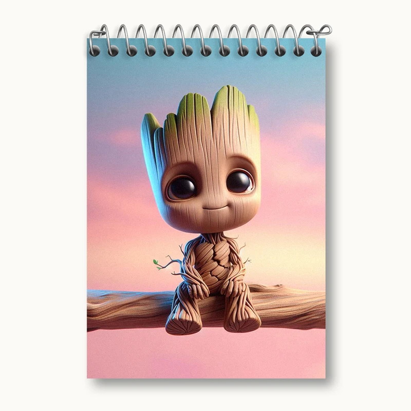 دفتر یادداشت 50 برگ خندالو طرح گروت (Groot) کد N1849