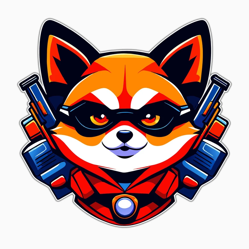 استیکر لپ تاپ و موبایل بووم طرح روباه مدل Street Art کد MA102