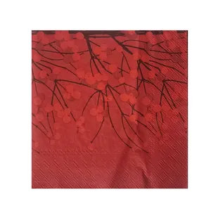 دستمال سفره آی اچ آر مدل شکوفه های ژاپنی بسته 20 عددی