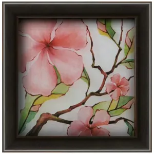 تابلو ویترای طرح گل کد 23400