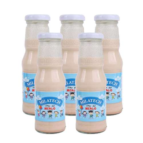 شیر مایع تقویتی شیشه ای میلو میلاتک- 180 میلی لیتر بسته 5 عددی