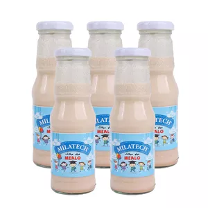 شیر مایع تقویتی شیشه ای میلو میلاتک- 180 میلی لیتر بسته 5 عددی