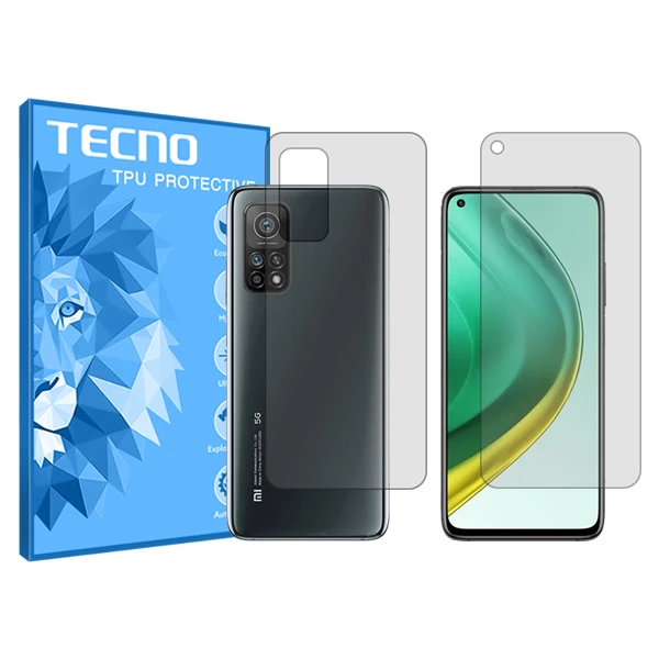 محافظ صفحه نمایش شفاف تکنو مدل HyGEL مناسب برای گوشی موبایل شیائومی Mi 10T Pro 5G به همراه محافظ پشت گوشی