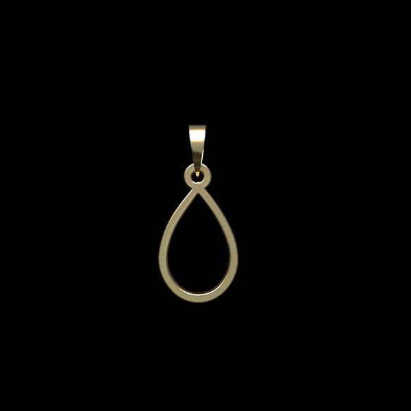آویز گردنبند طلا 18 عیار زنانه مدوپد مدل اشک کد PA1-10572