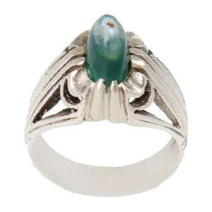 انگشتر نقره مردانه بازرگانی میلادی مدل سنگ عقیق رکاب دست ساز کد AM_1917