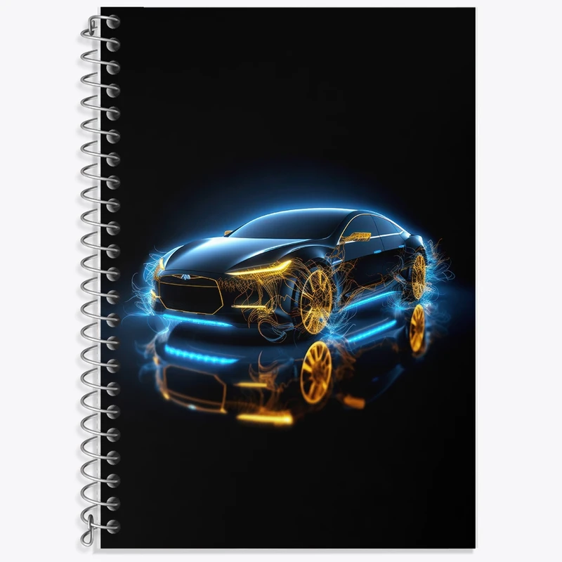 دفتر زبان 50 برگ خندالو مدل سه خط طرح ماشین اسپرت کد F2674