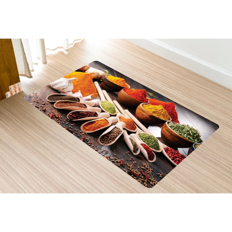 پادری مدل سه لایه رویه مخمل طرح ادویه کد S609 سایز 75x45 سانتی متر