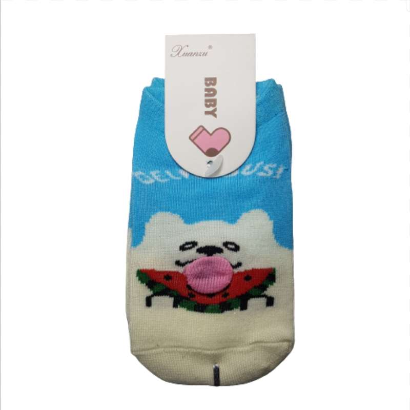 جوراب ساق کوتاه بچگانه مدل خرس برجسته