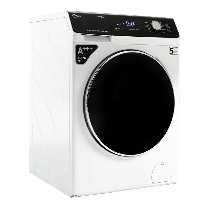 ماشین لباسشویی جی پلاس مدل GWM-KD1048W ظرفیت 10.5 کیلوگرم