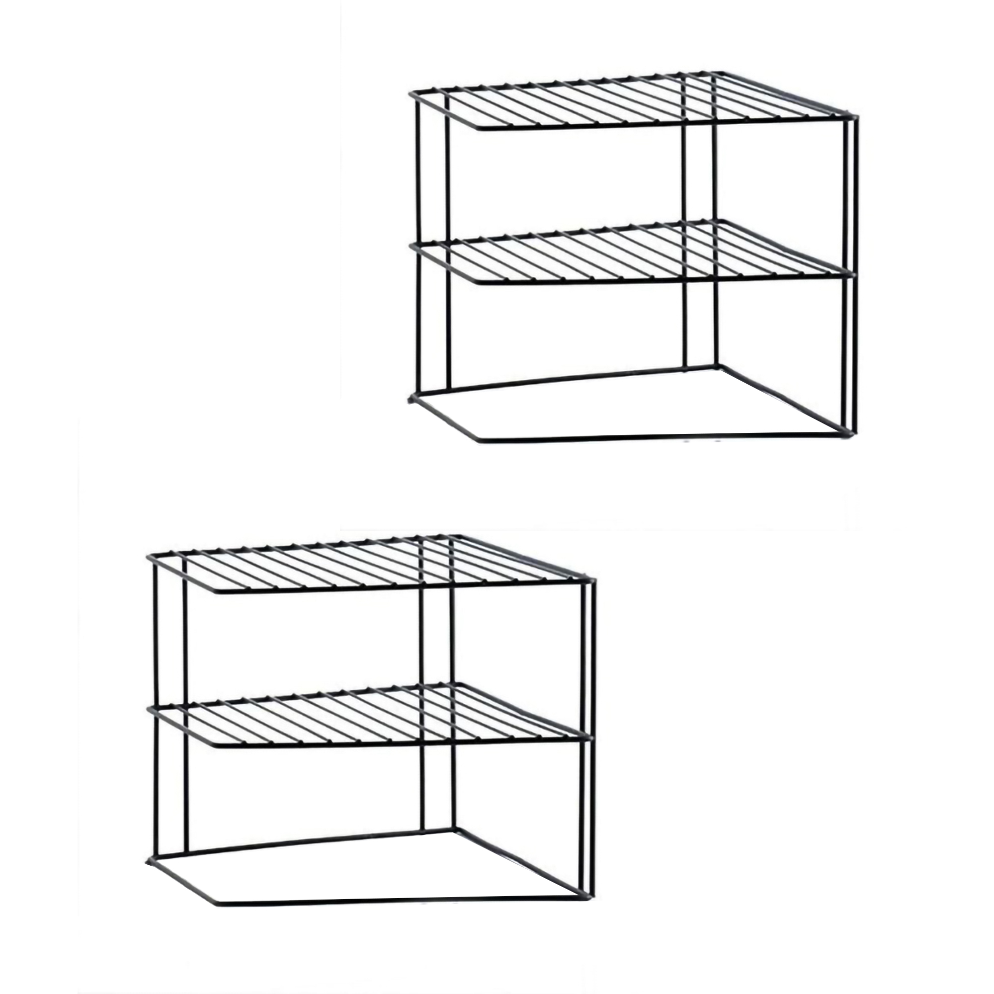ارگانایزر سالوت مدل راف نظم دهنده گوشه کابینتی دو طبقه بسته دو عددی