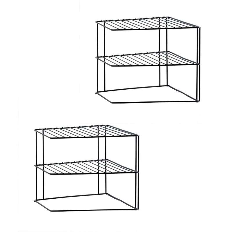 ارگانایزر سالوت مدل راف نظم دهنده گوشه کابینتی دو طبقه بسته دو عددی