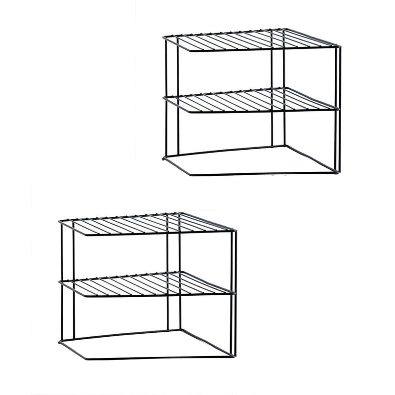 ارگانایزر سالوت مدل راف نظم دهنده گوشه کابینتی دو طبقه بسته دو عددی