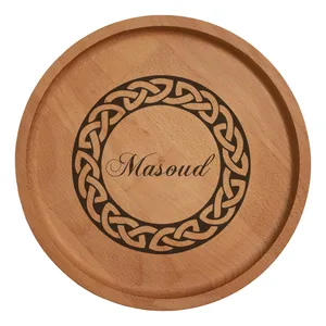بشقاب چوبی مدل اسم مسعود 58562
