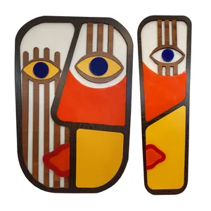 دیوارکوب مدل صورتک آفریقایی کد 02 مجموعه 2 عددی 