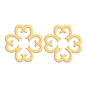 گوشواره طلا 18 عیار زنانه فرشته طرح گل شبدر WEL-000226