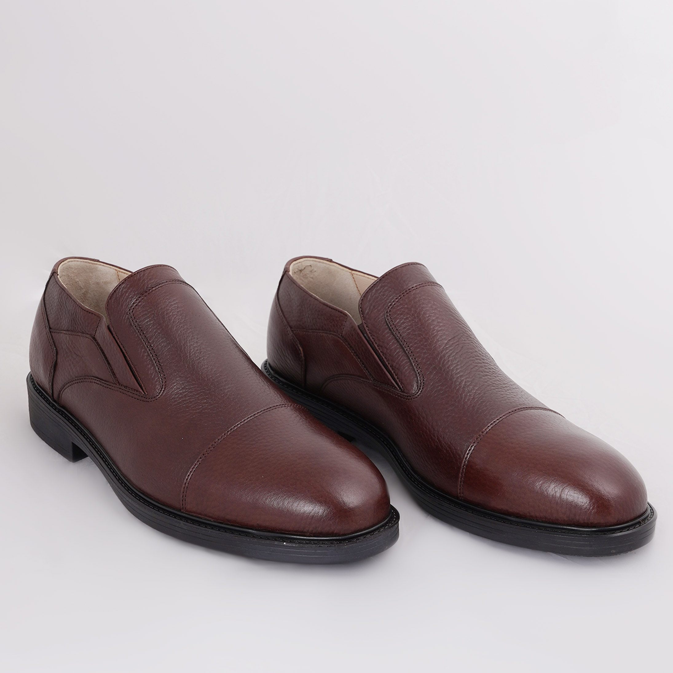 کفش مردانه کرمانی مدل چرم طبیعی کد 1082 رنگ قهوه ای -  - 6