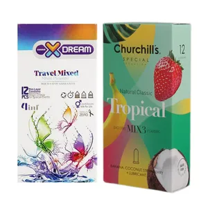 کاندوم چرچیلز مدل Tropical بسته 12 عددی به همراه کاندوم ایکس دریم مدل Travel Mixed بسته 12 عددی