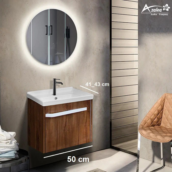 عکس شماره 3 : کابینت روشویی آزالیا مدل کایرا bc05 به همراه آینه بک لایت نوردار