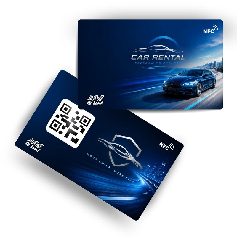 تگ NFC کارتی مدل کارت ویزیت الکترونیکی رنت کار