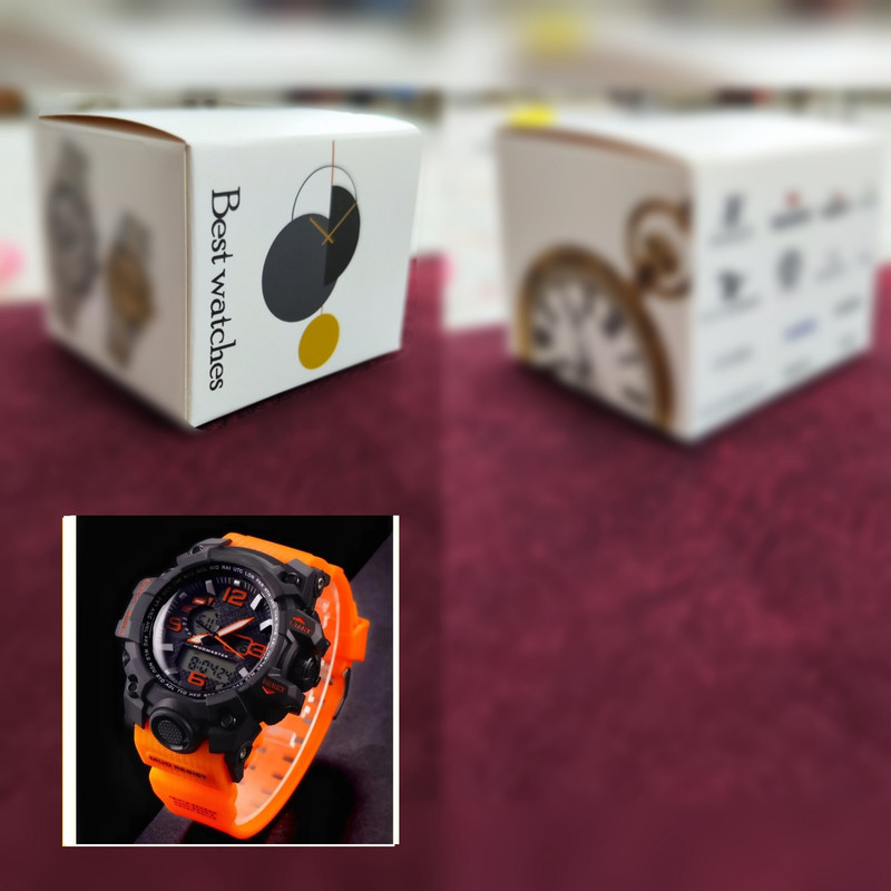 ساعت  مچی عقربه ای پسرانه مدل دو زمانه کورنومتر دار