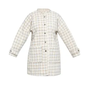 پالتو زنانه بنیس مدل دل آویز رنگ کرم