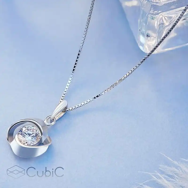 نیم ست نقره زنانه کوبیک مدل QN-5005