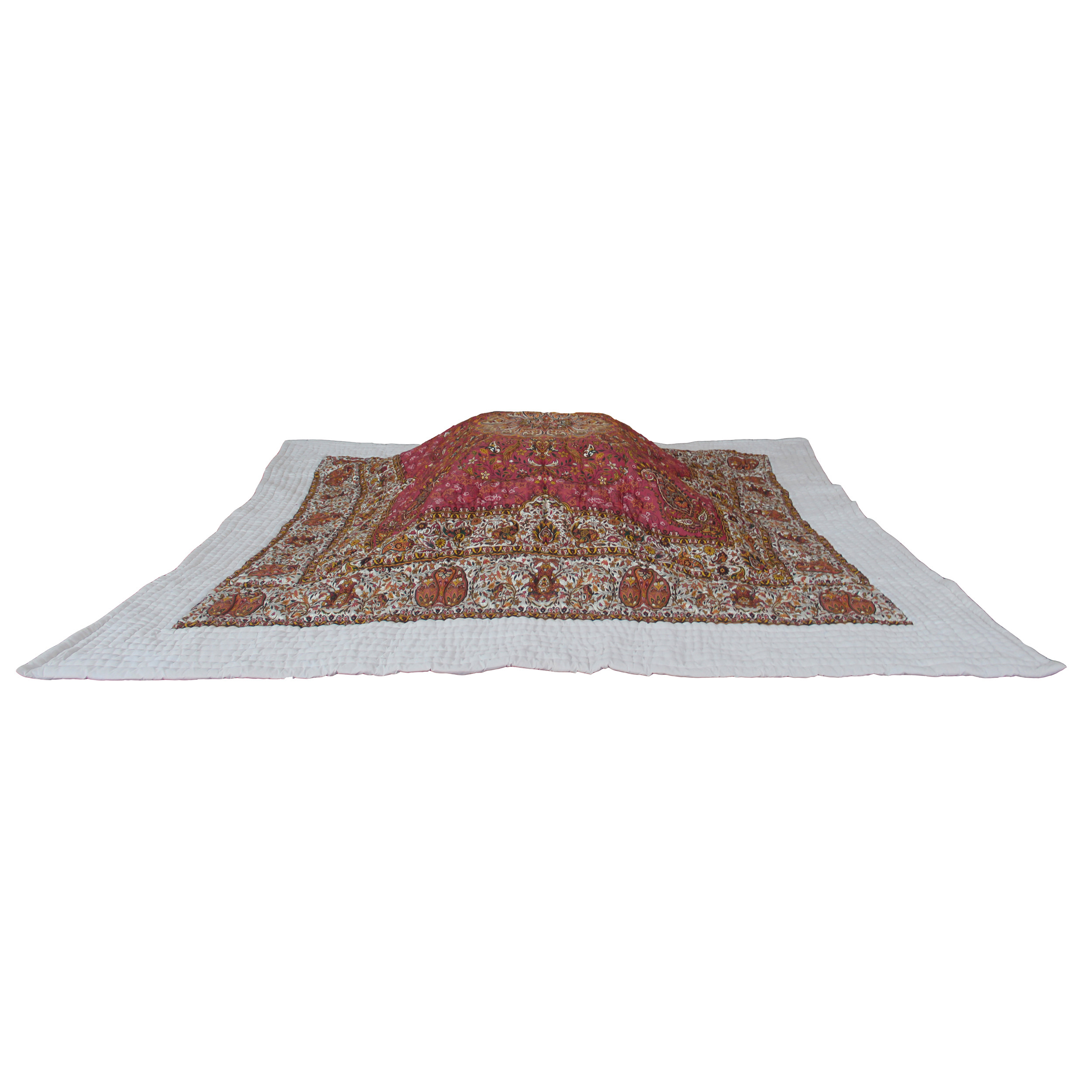لحاف کرسی ترمه مدل خاتون کد 131 سایز 350x350 سانتی متر