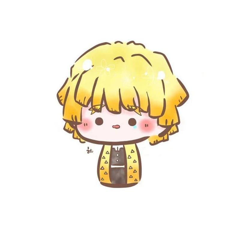 استیکر لپ تاپ و موبایل مدل انیمه طرح شیطان کش زنیتسو آگاتسوما demon slayer Zenitsu Agatsuma کد 749