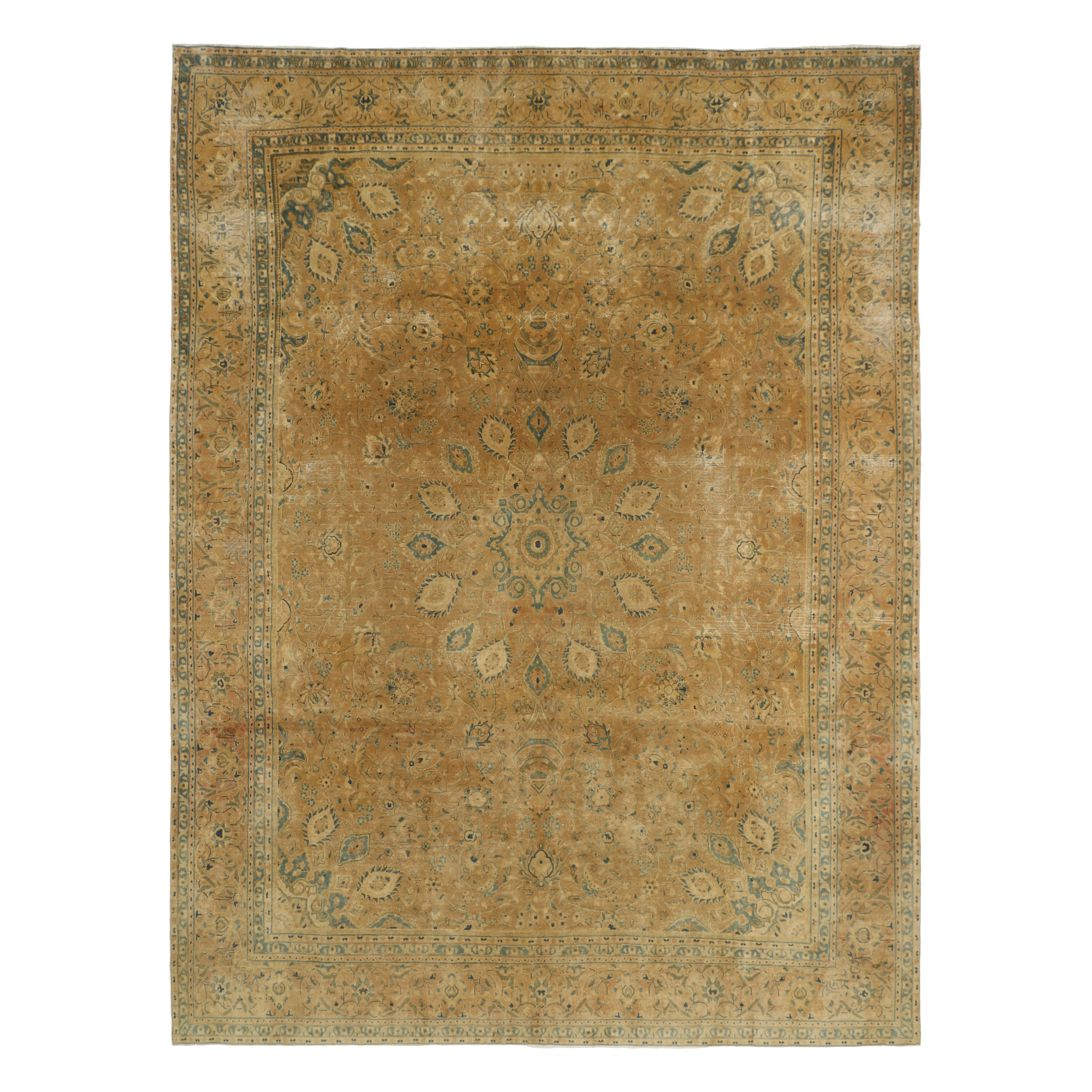 فرش دستبافت رنگ شده یازده و نیم متری طرح وینتیج کد 535731