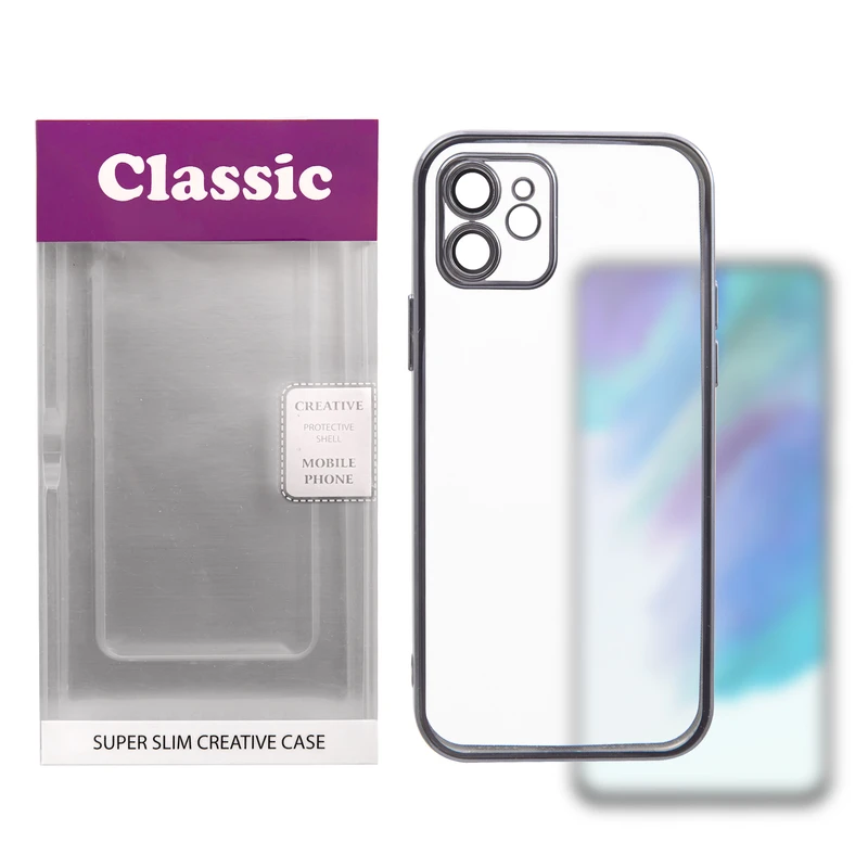 کاور کلاسیک طرح BARRIER/SHAFFAF مدل دورنگی KHO.787 مناسب برای گوشی موبایل اپل Iphone 12