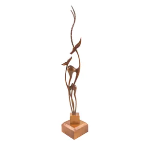 مجسمه چوبی طرح غزال