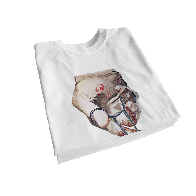 تی شرت آستین بلند زنانه مدل اتاق عمل 004