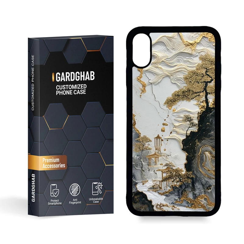 کاور گارد قاب مدل پشت گلس هنری مناسب برای گوشی موبایل اپل iPhone Xs MAX