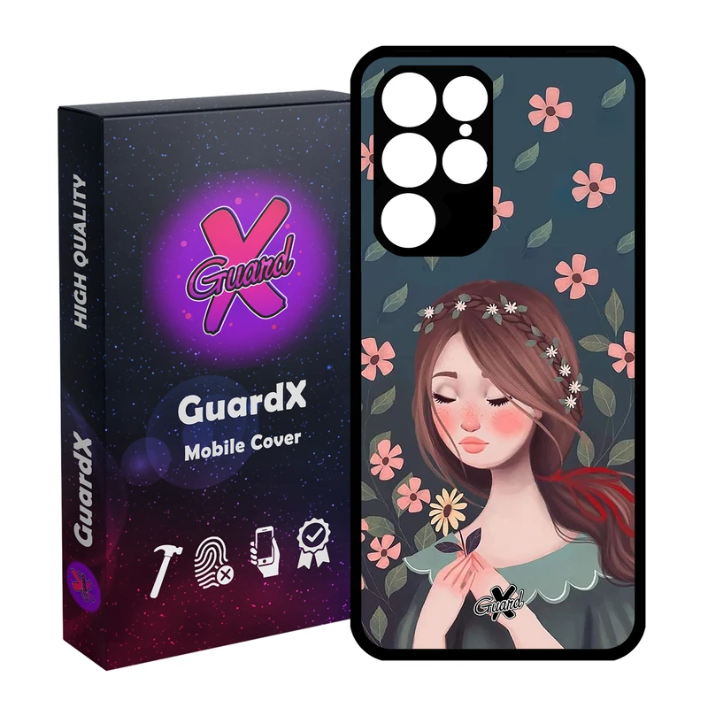 کاور گارد ایکس طرح Girl مدل Glass10332 مناسب برای گوشی موبایل سامسونگ Galaxy S22 Ultra