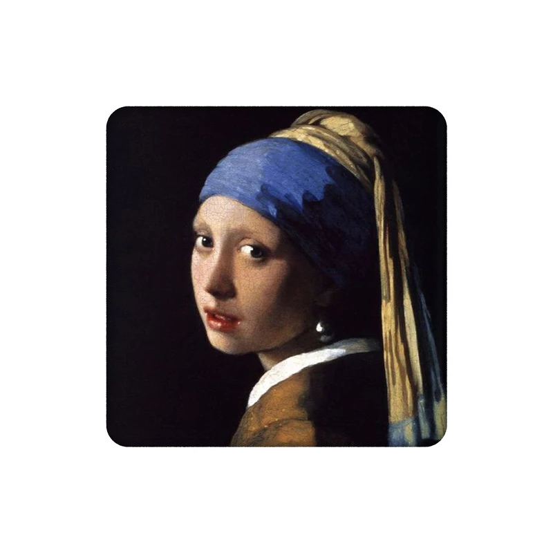 زیرلیوانی طرح دختر گوش مروارید کد 5122624