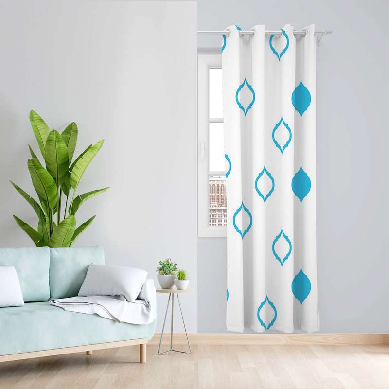 پرده طرح لوزی مدل مخمل پانچی کد 2_1696 W سایز 140x200 سانتی متر