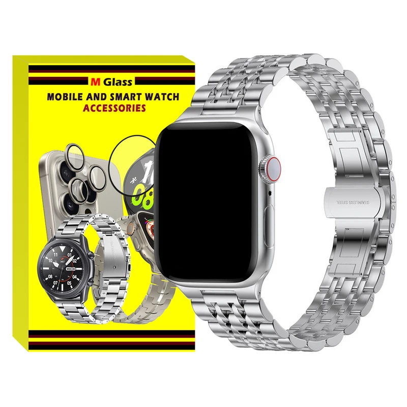 بند ام‌گلس مدل 7Bead MG مناسب برای اپل واچ سری 1/2/3 سایز 42 میلی متری