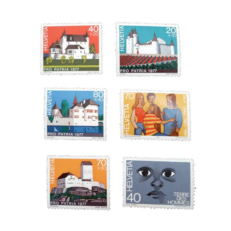 تمبر یادگاری مدل ملل کد DS1754 مجموعه 6 عددی